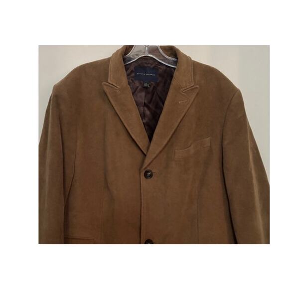 Banana Republic Mens Pea Coat Trenchcoat Moleskin Overcoat Large Tall Long - Picture 4 of 8